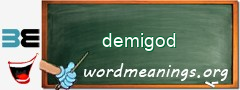 WordMeaning blackboard for demigod